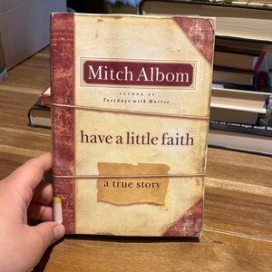 Mitch Albom "Have a Little Faith" Hardcover - Cream & Burgundy